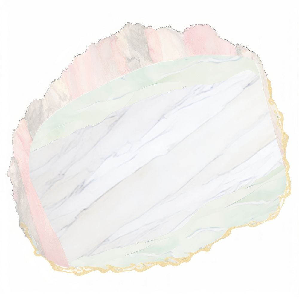 Cake marble distort shape paper white background rectangle.