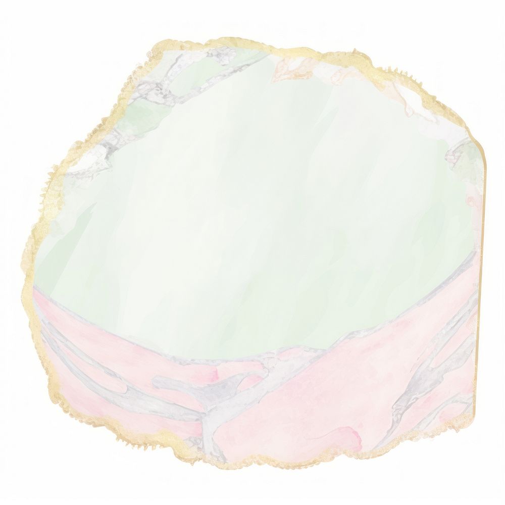 Cake marble distort shape abstract paper white background.