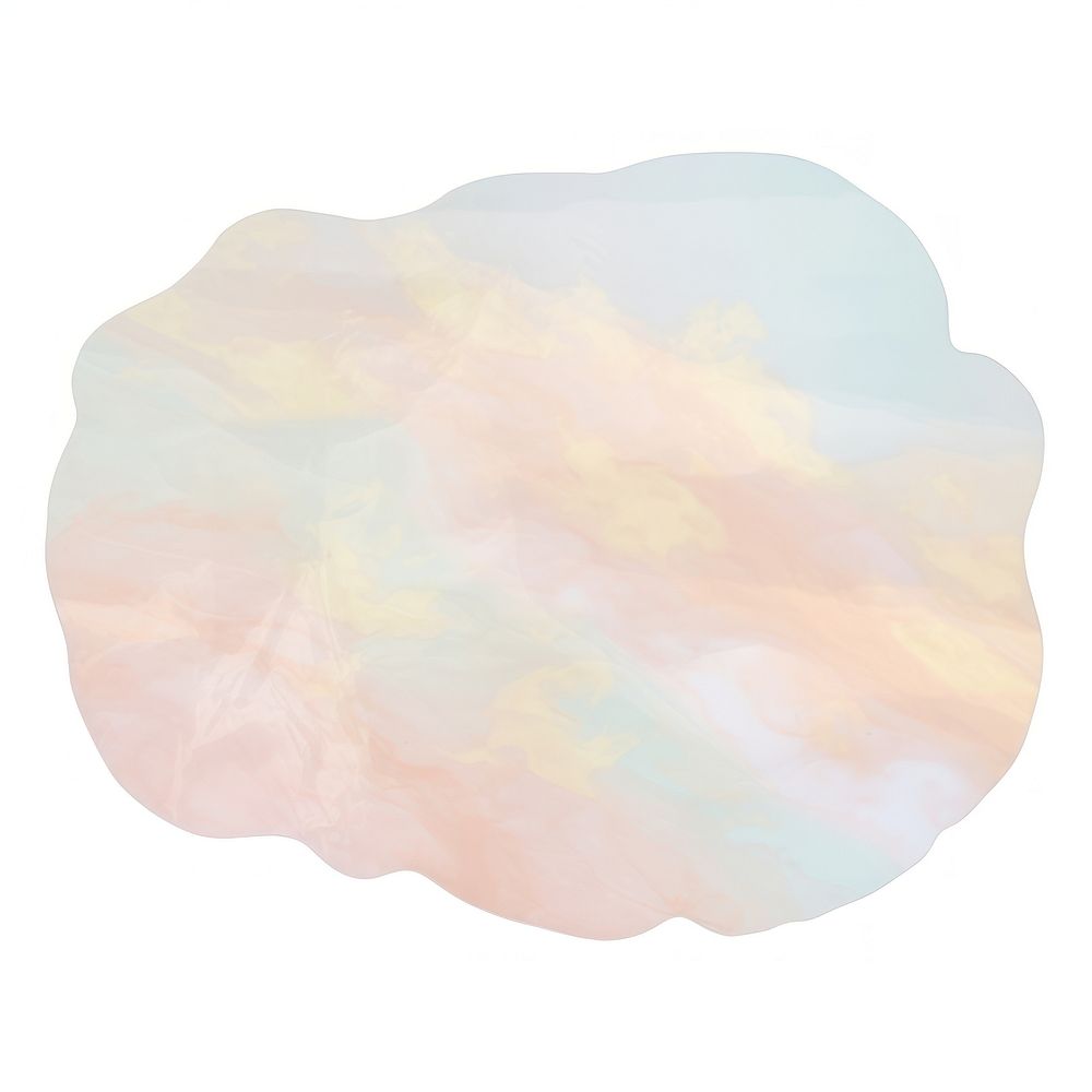 Cloud marble distort shape abstract paper white background.