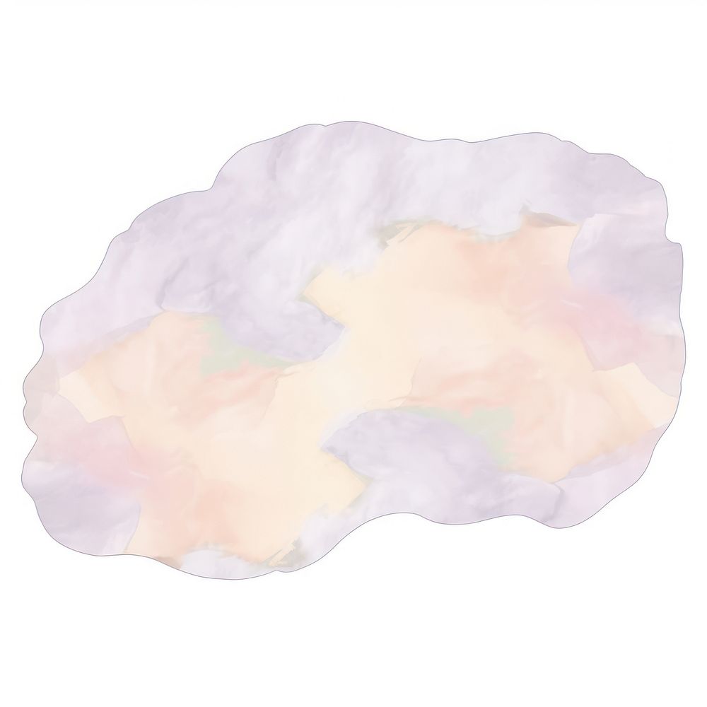 Cloud marble distort shape paper abstract white background.