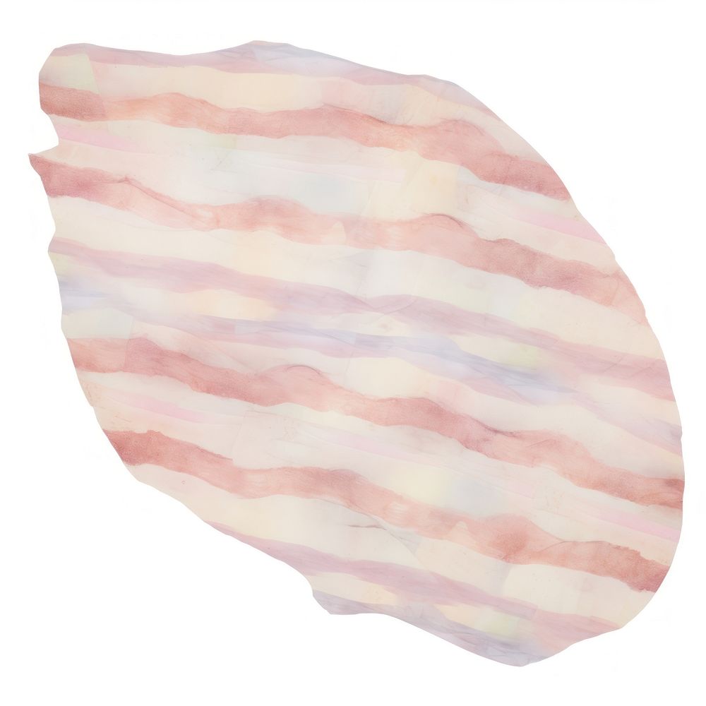Bacon marble distort shape white background dishware striped.