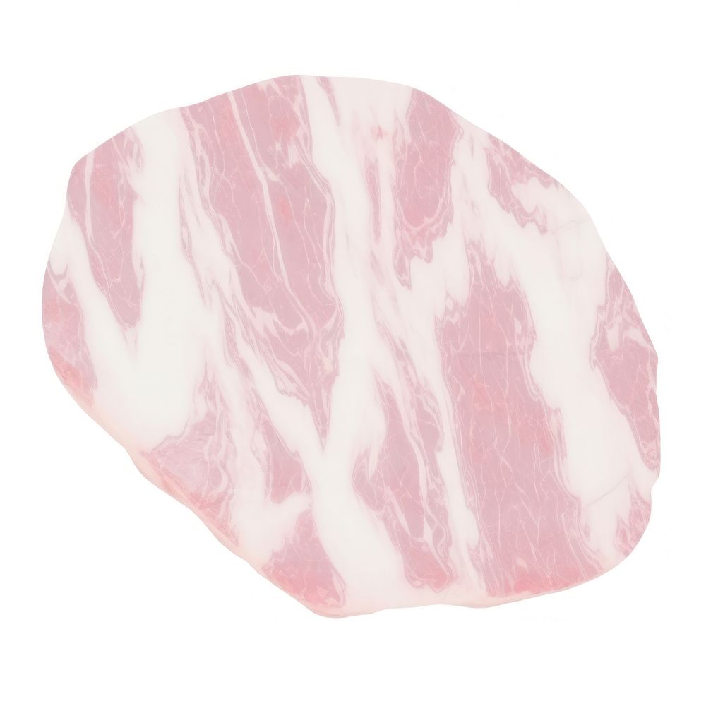 Beef slice marble distort shape pork white background capicola.