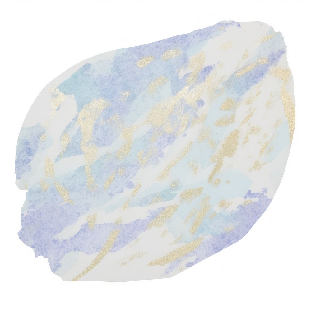 Blue glitter marble distort shape abstract paper white background.