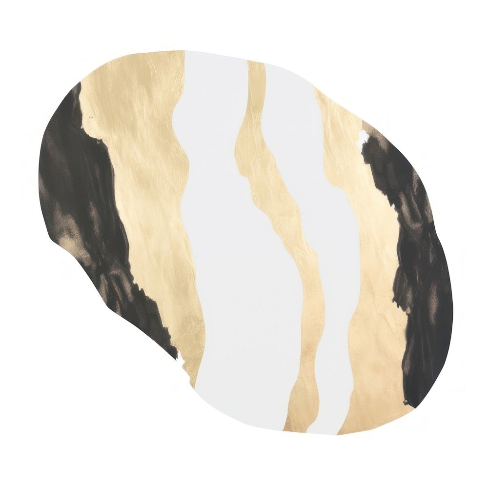 Black gold marble distort shape white background dishware outdoors.