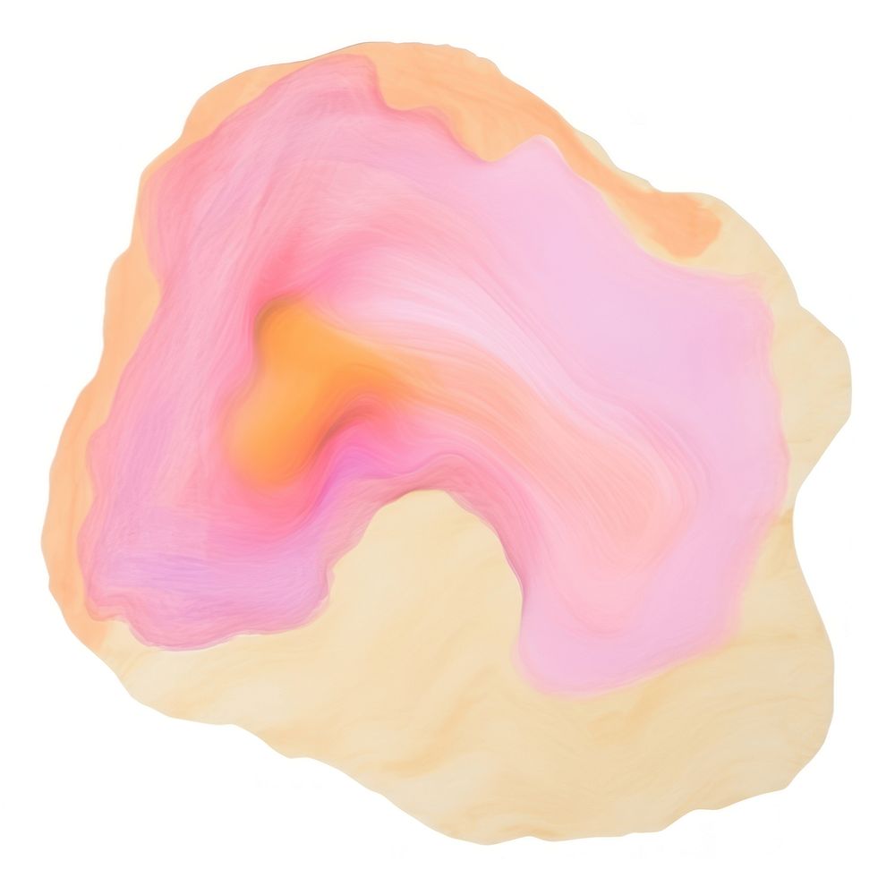 Blob marble distort shape abstract petal white background.