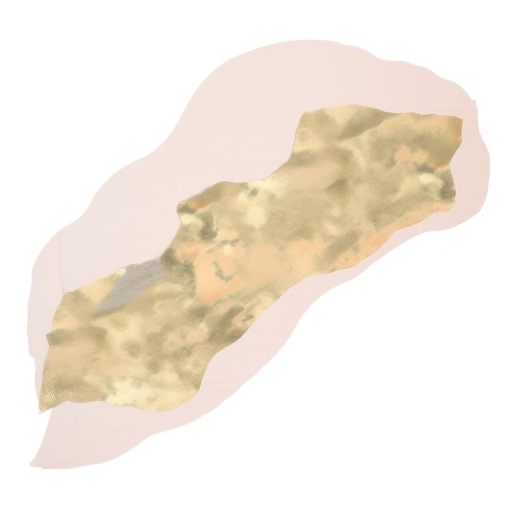 Gold glitter marble distort shape jewelry paper white background.