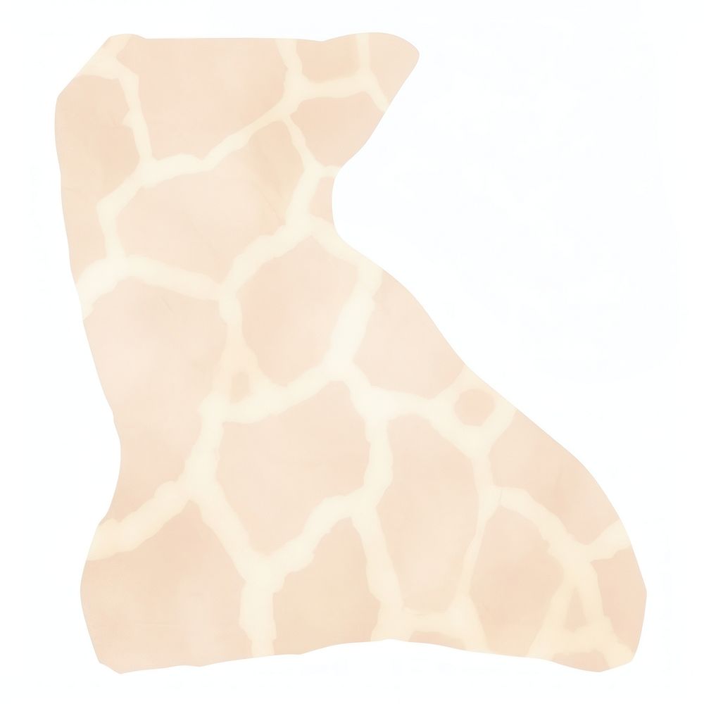 Giraffe print marble distort shape white background wildlife pattern.