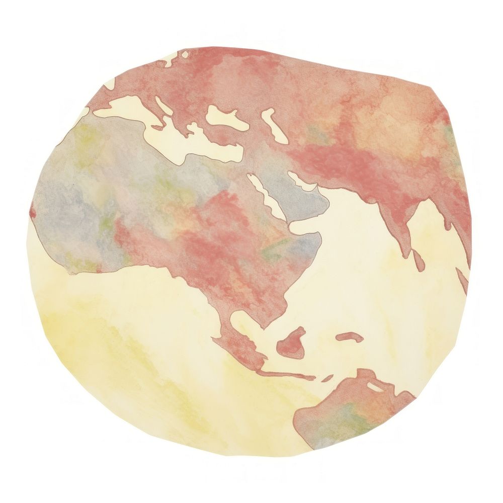 Earth marble distort shape planet globe paper.