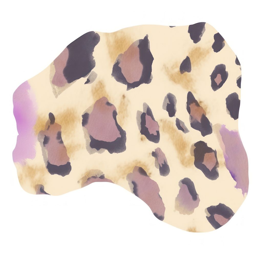 Leopard print marble distort shape white background lavender spotted.