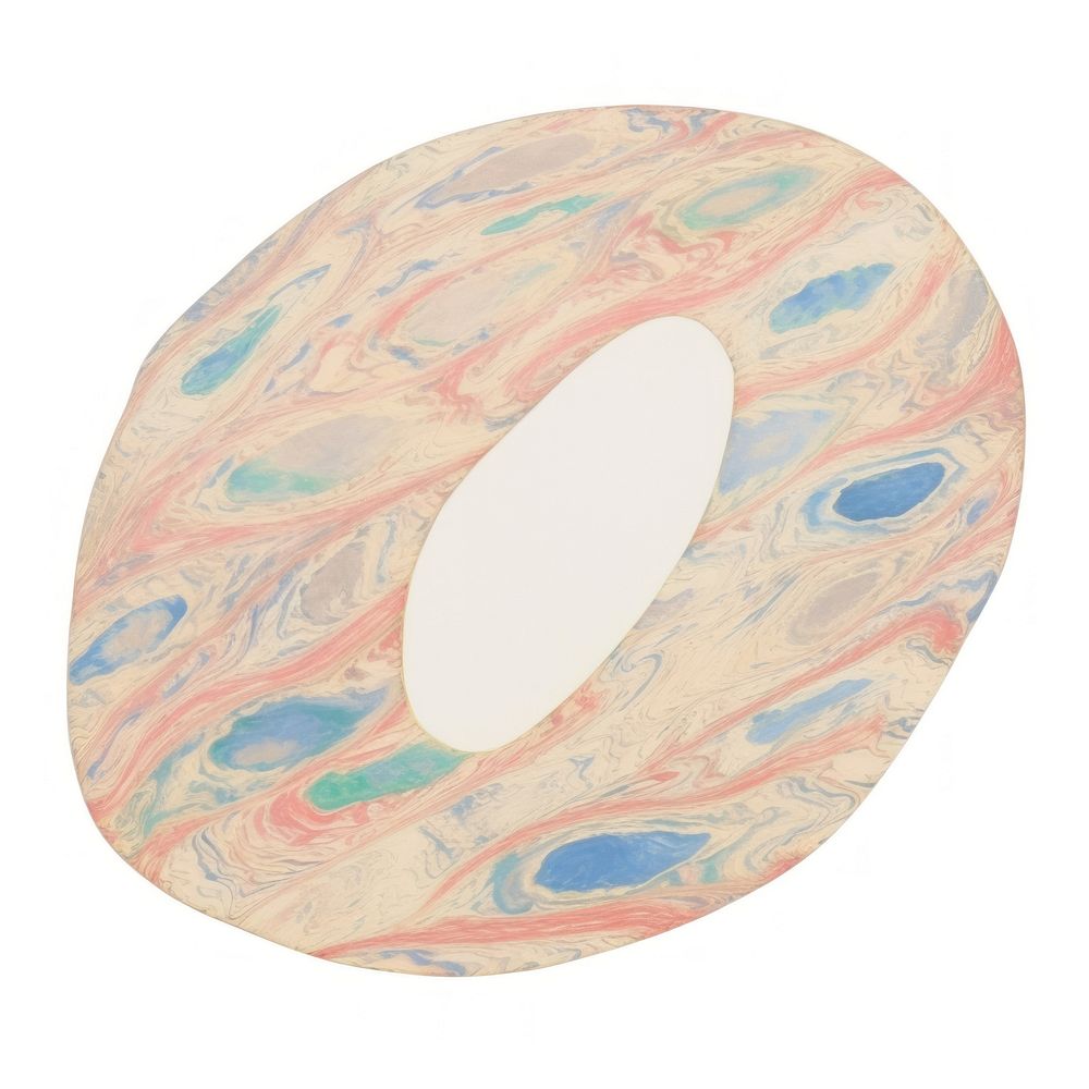 Peacock marble distort shape paper white background accessories.