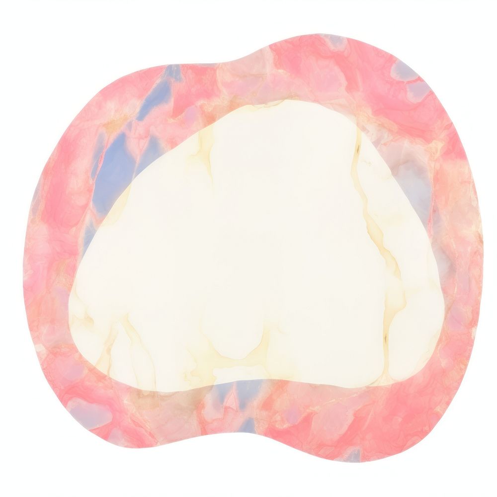 Pearl marble distort shape abstract paper white background.