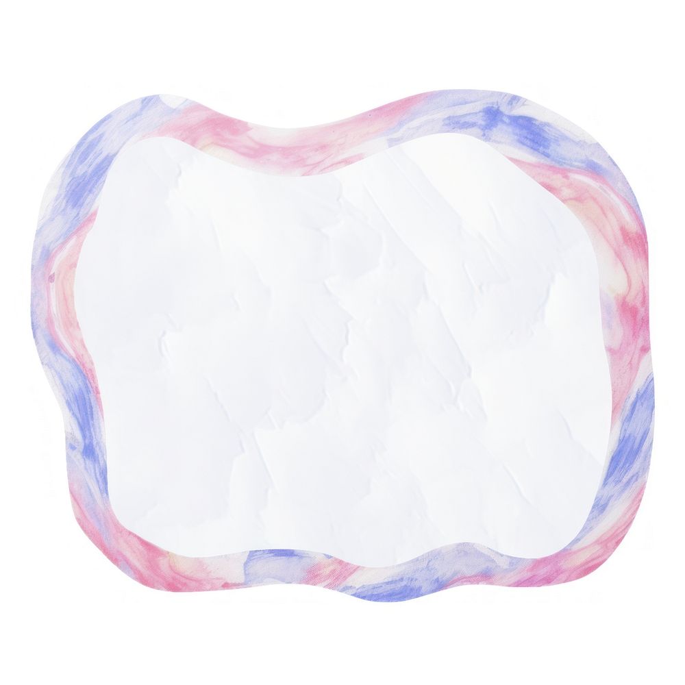 Wave marble distort shape paper white background rectangle.