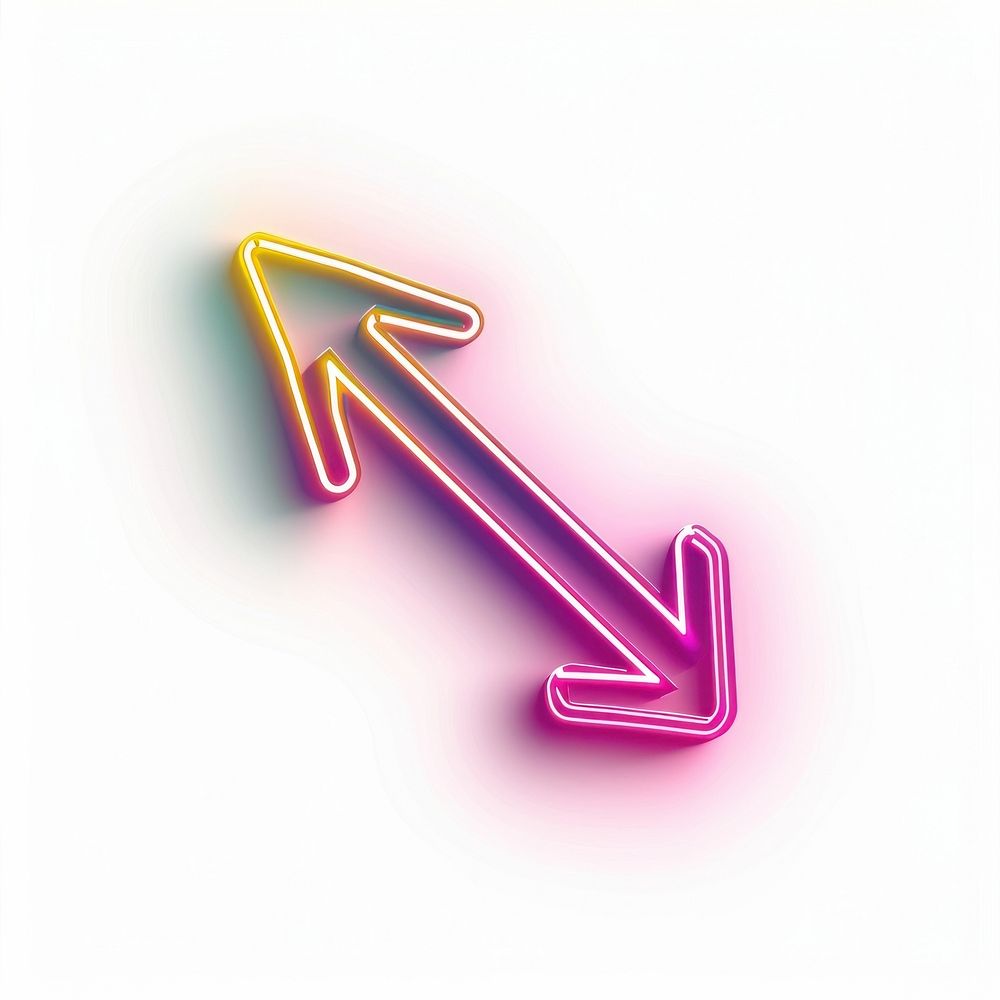 Doodle drawn neon purple shape. AI generated Image by rawpixel.