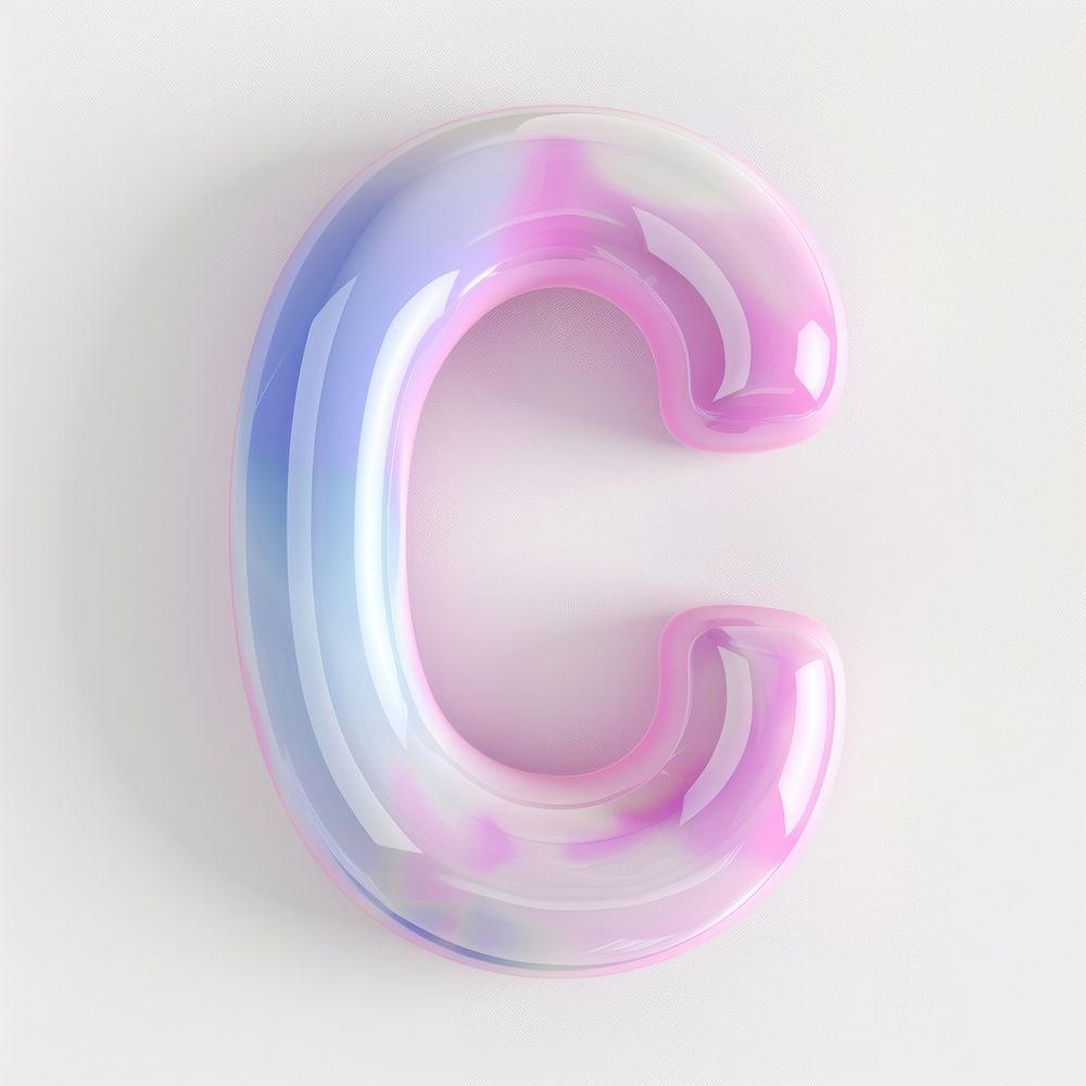 Letter C abstract number symbol.
