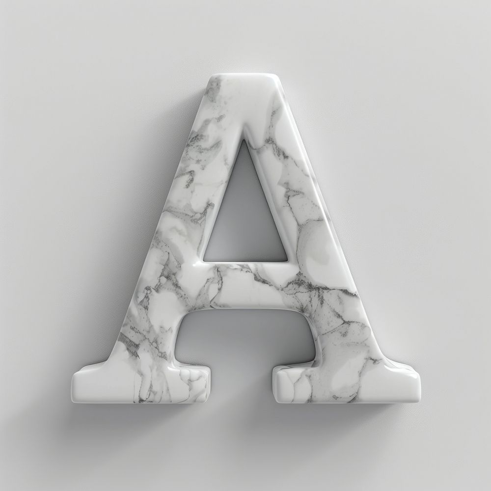 Letter A symbol shape white.