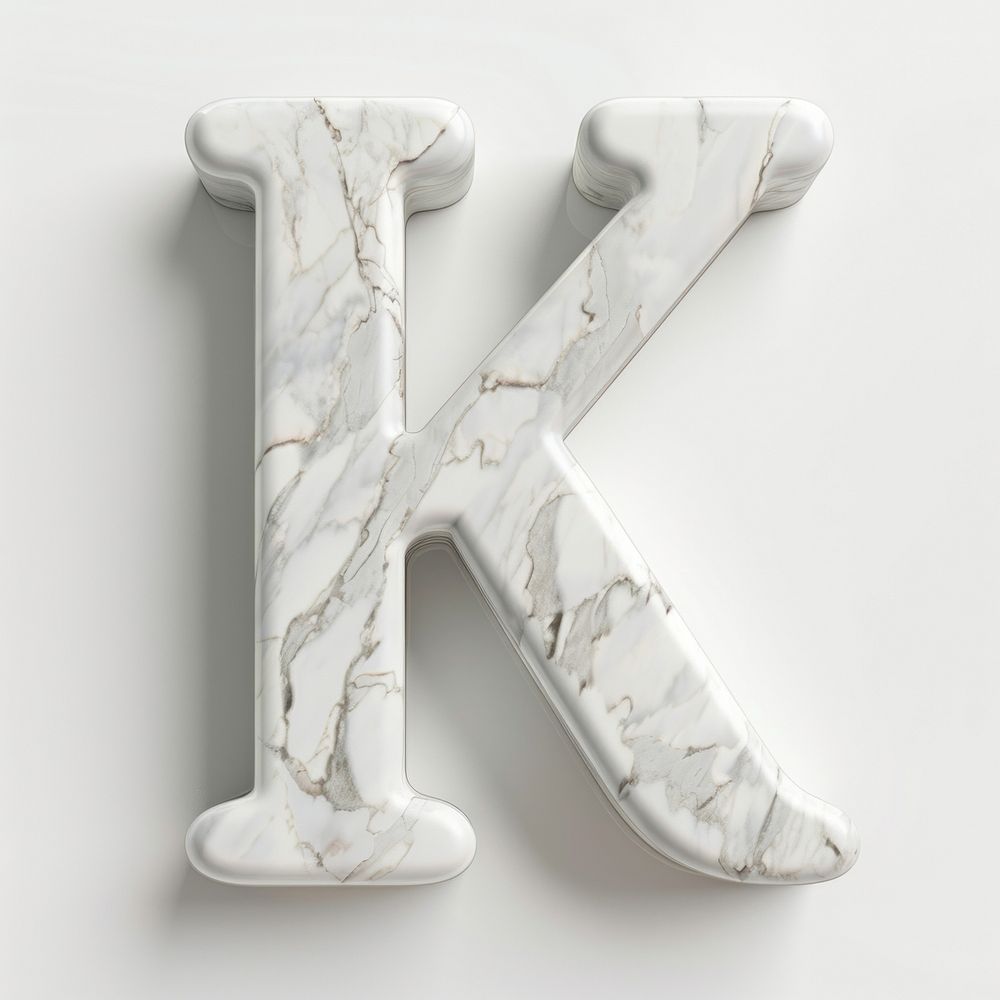 Letter K symbol number text.