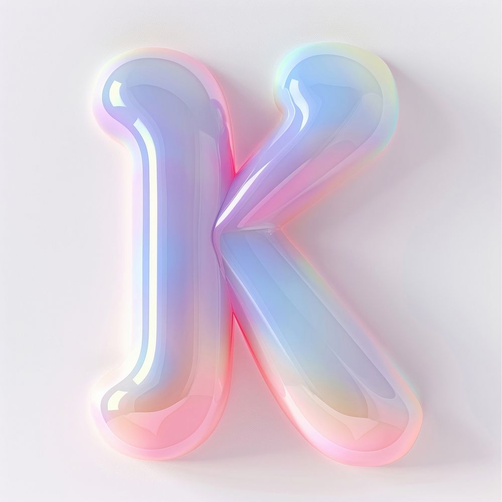 Letter K abstract symbol number.