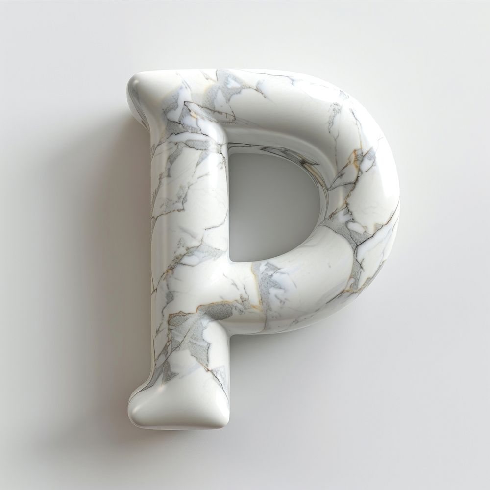 Letter P art accessories porcelain.