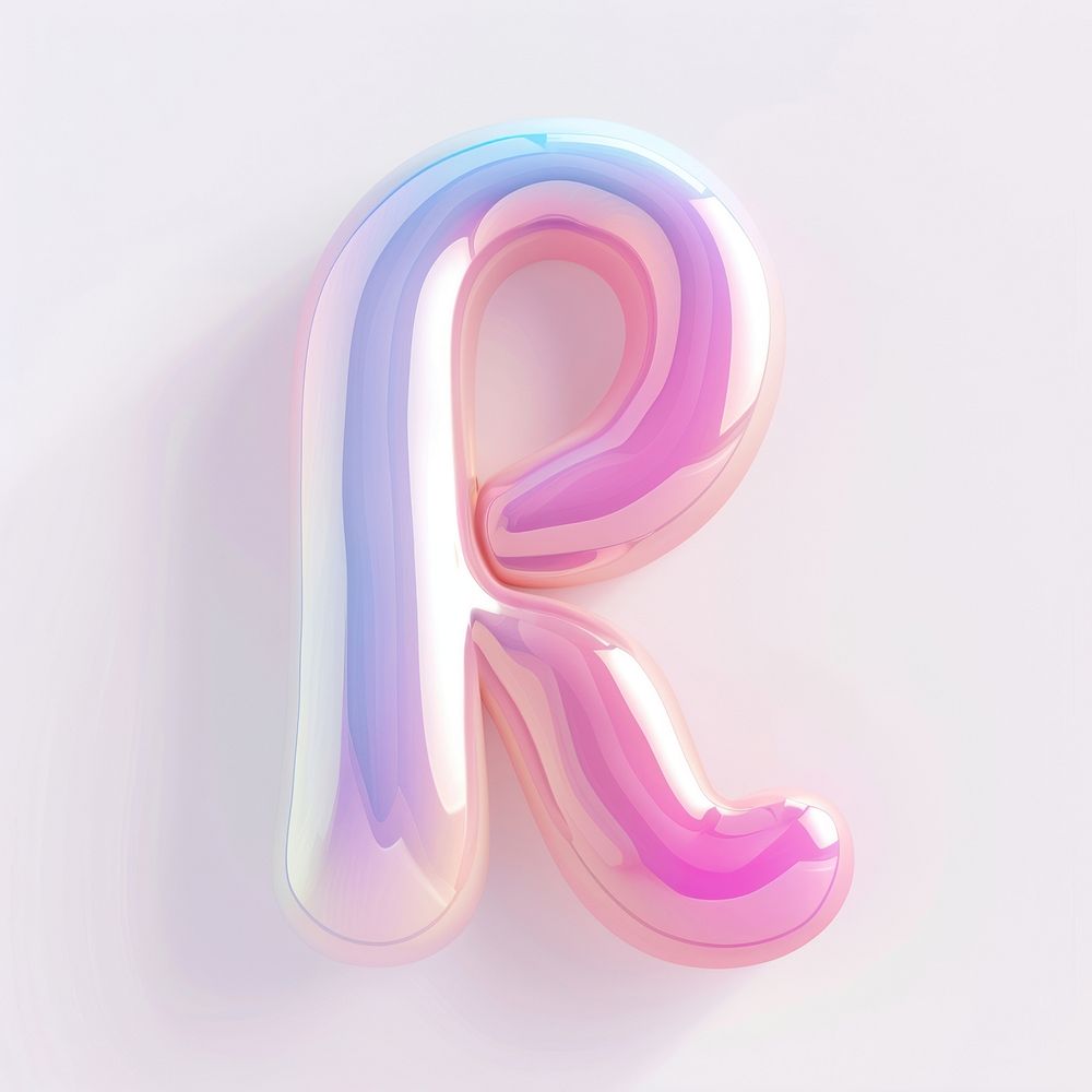 Letter R number symbol text.