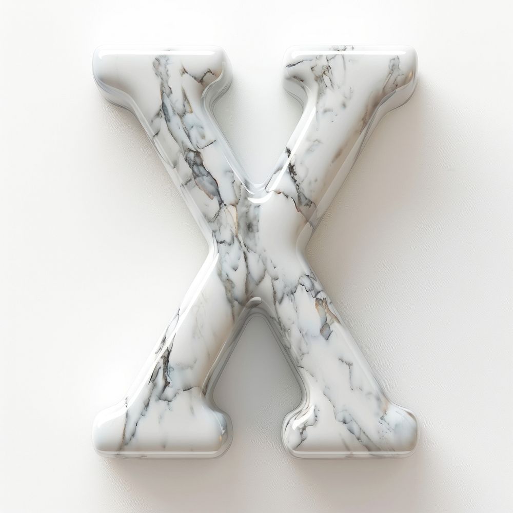 Letter X symbol shape white.
