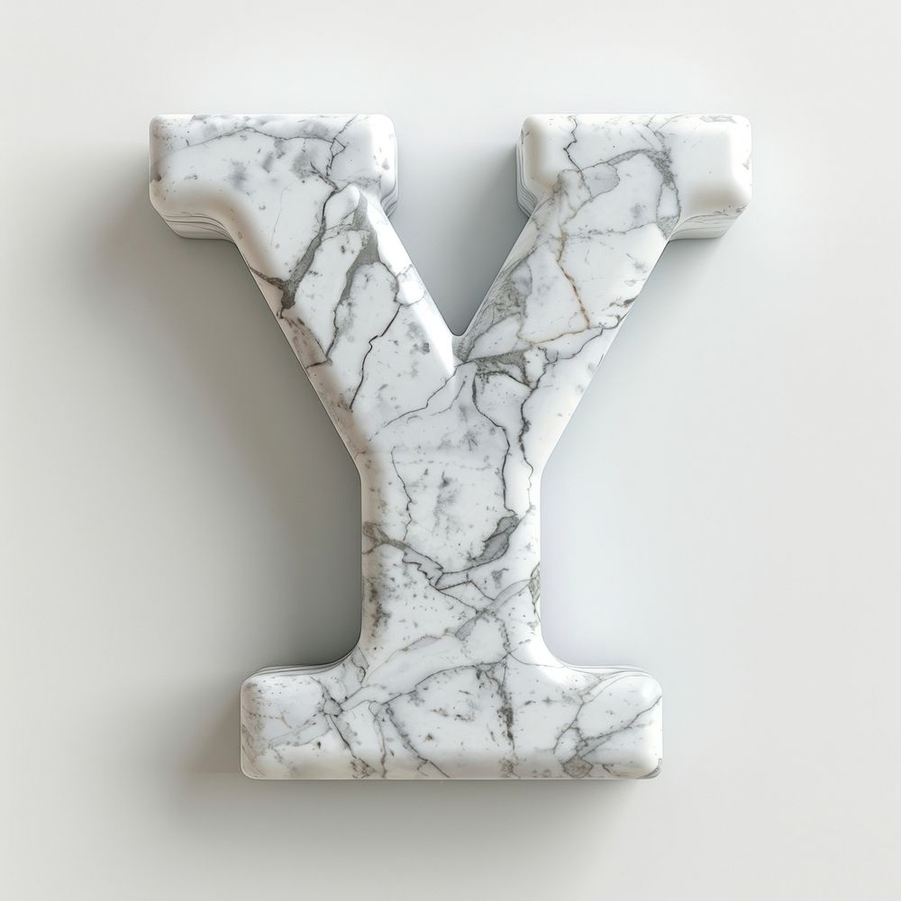 Letter Y shape white background accessories.