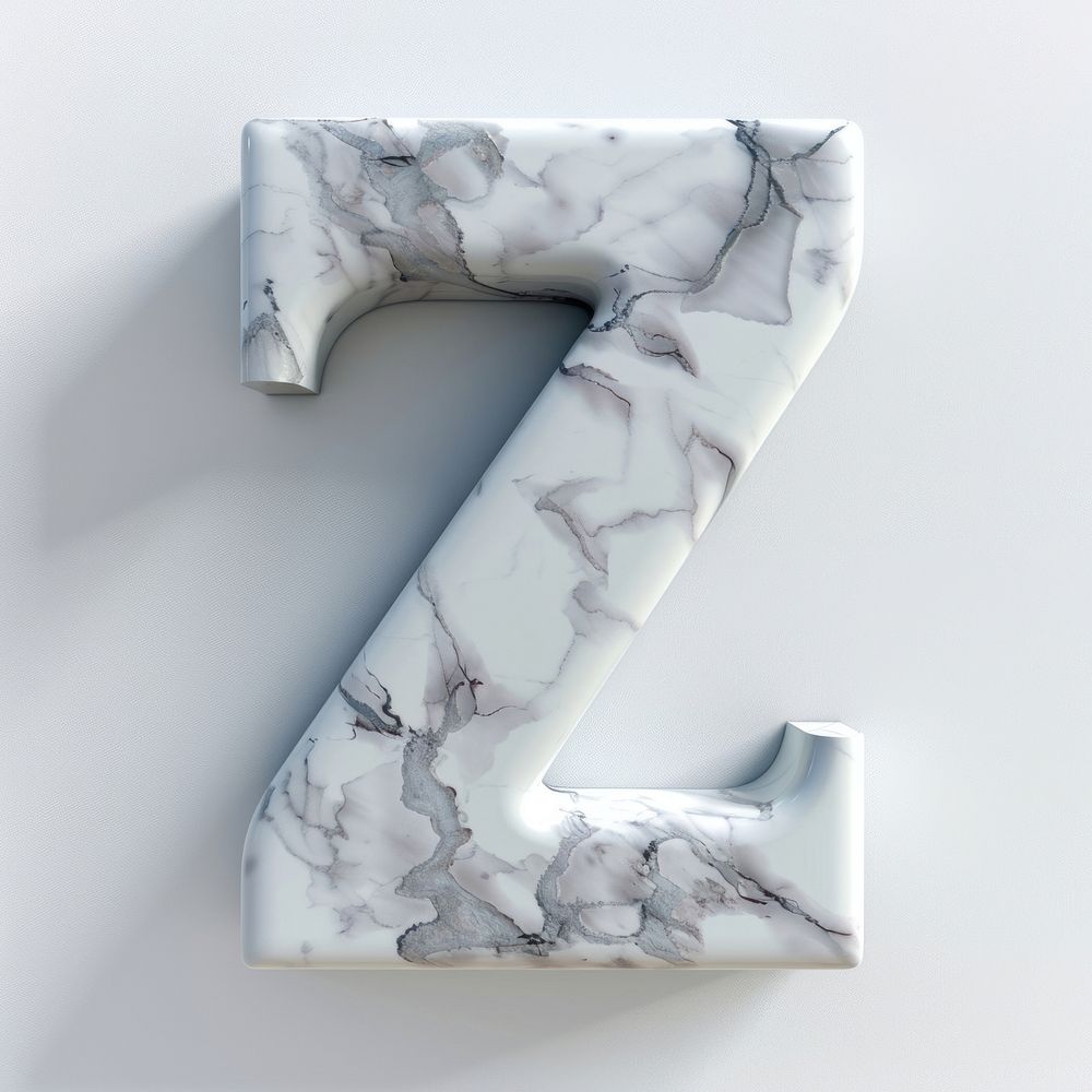 Letter Z number symbol white.