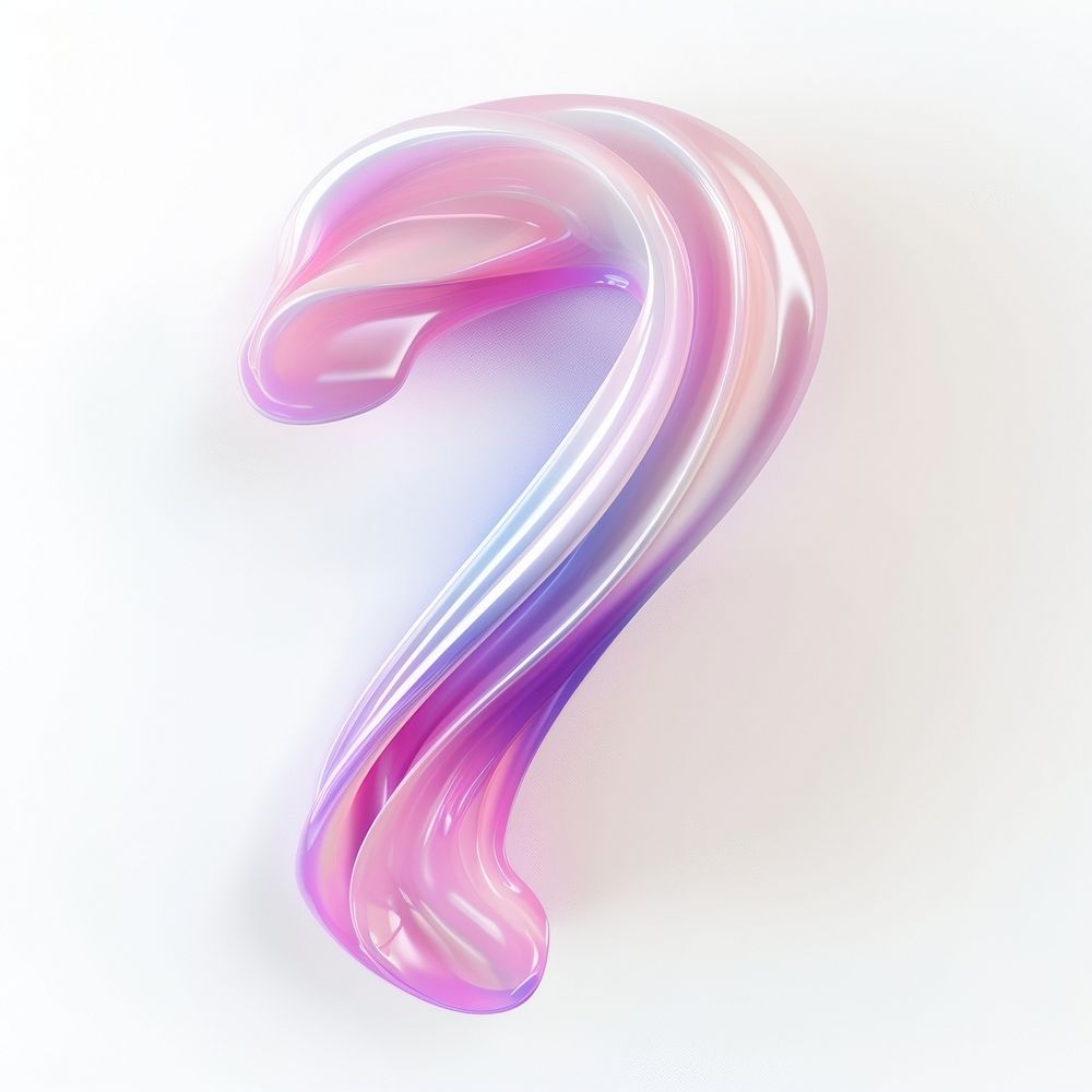 Number 7 purple curve white background.
