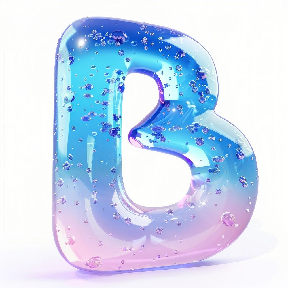 Letter B bubble number symbol.