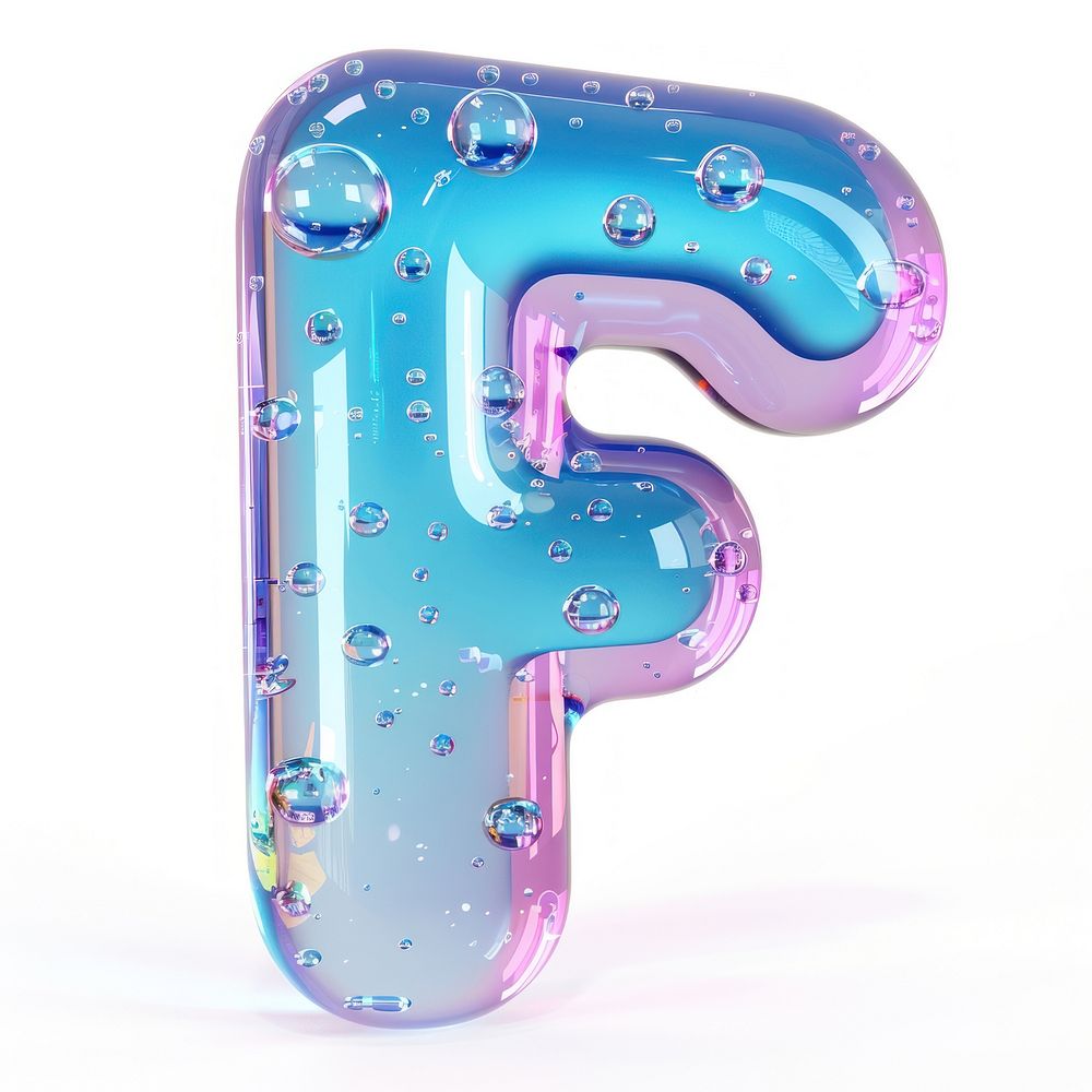Letter F number bubble symbol.