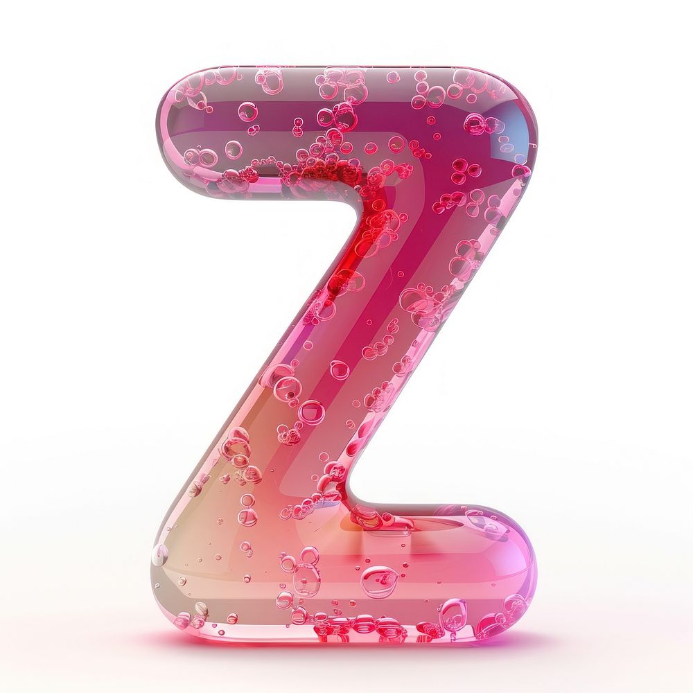Letter Z number symbol pink.