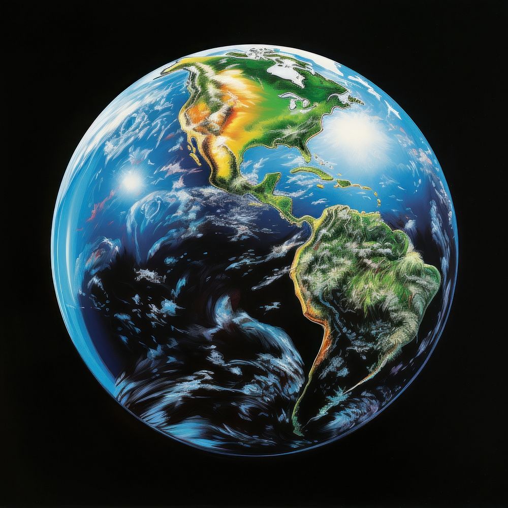 Earth planet astronomy space globe.