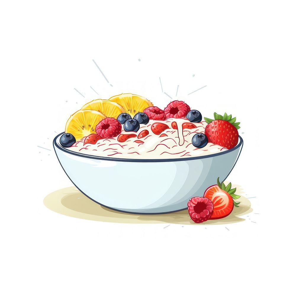 Fruity smoothie bowl raspberry dessert food.