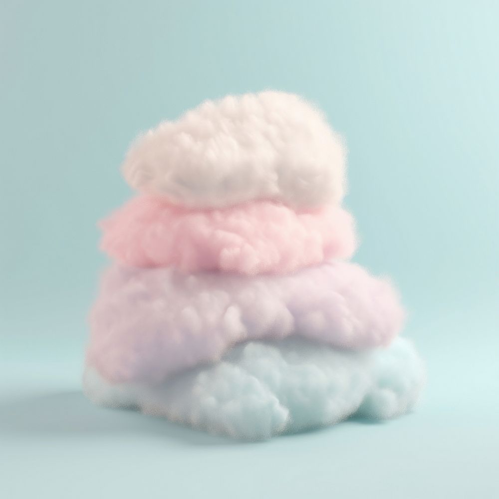 Fluffy baby clothes stack wool softness outdoors.