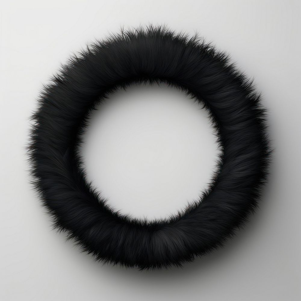 Fluffy black fur hoop accessories accessory clothing.
