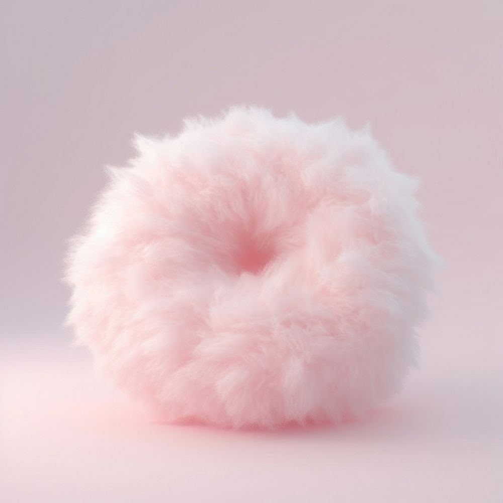 Fluffy donut softness cushion purple.