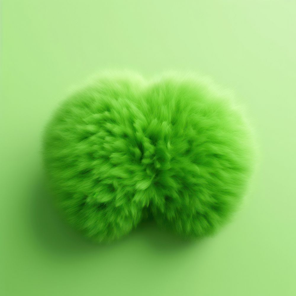 Fluffy fur clover leaf green plant softness.