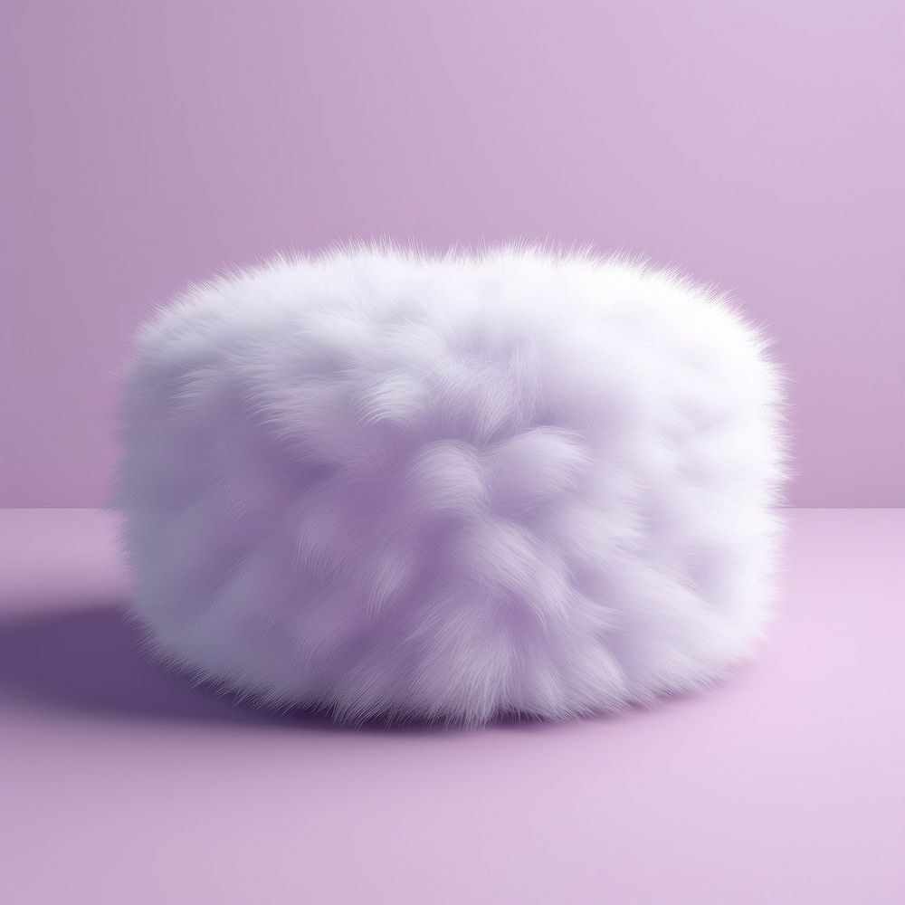 Fluffy fur cylinder shape furniture softness textile.