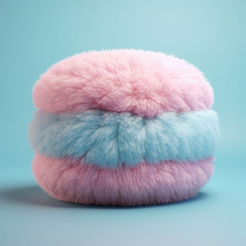 Fluffy fur hamburger wool furniture softness.