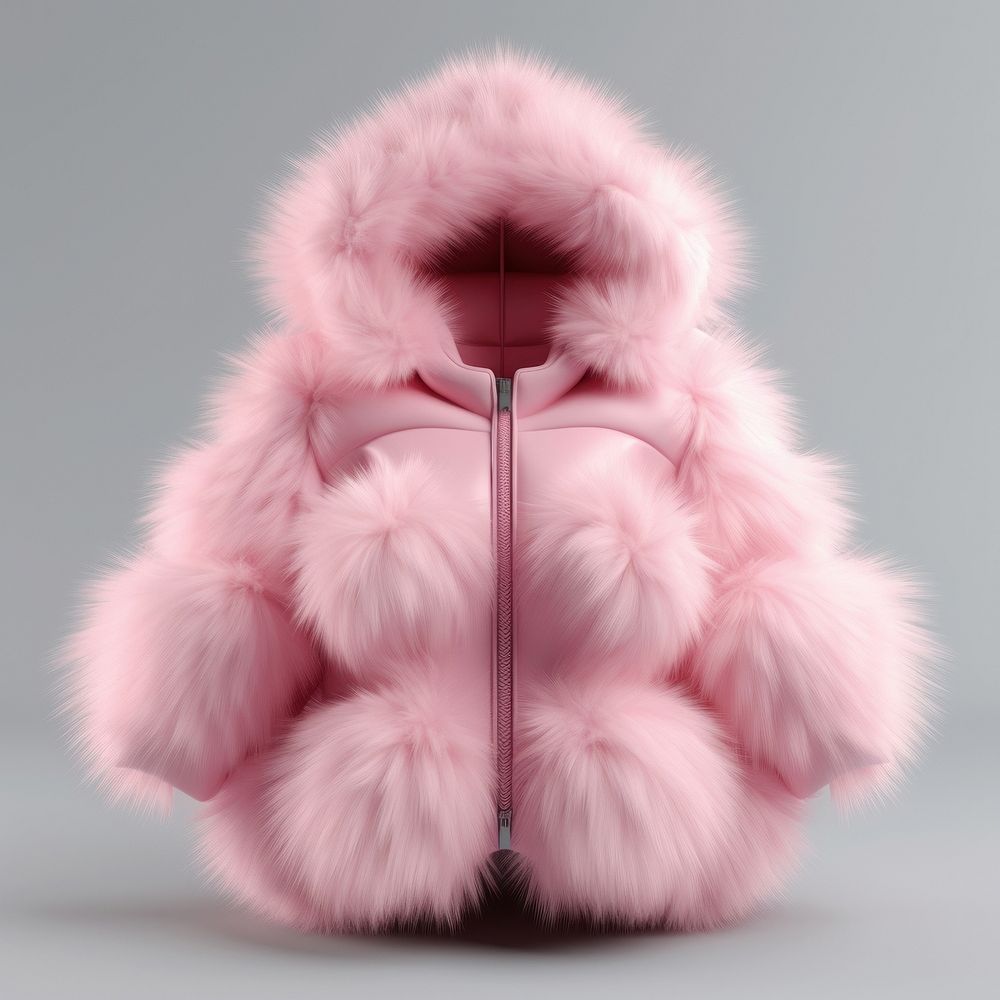 Fluffy fur raincoat outerwear softness clothing.