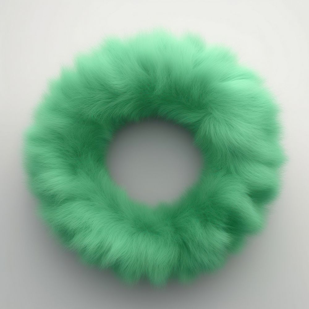Fluffy green fur hoop accessories accessory softness.