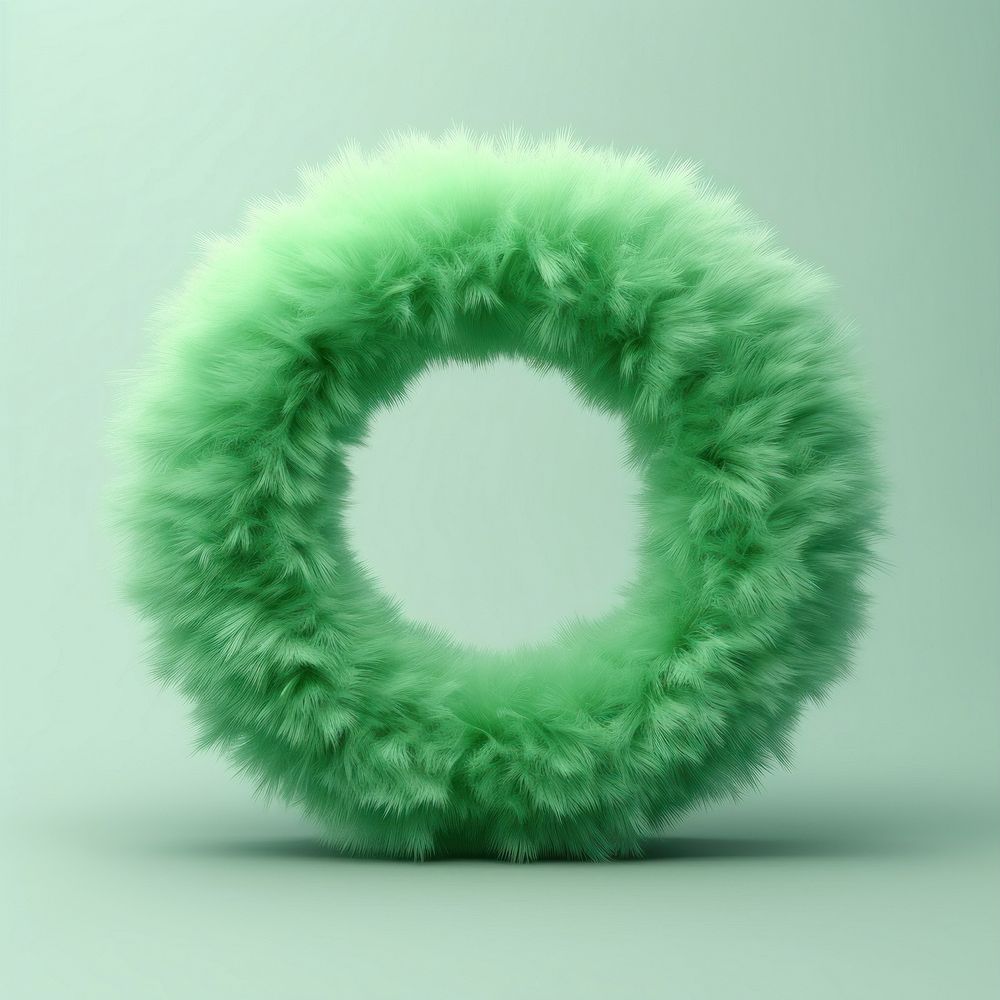 Fluffy green fur hoop accessories accessory cushion.