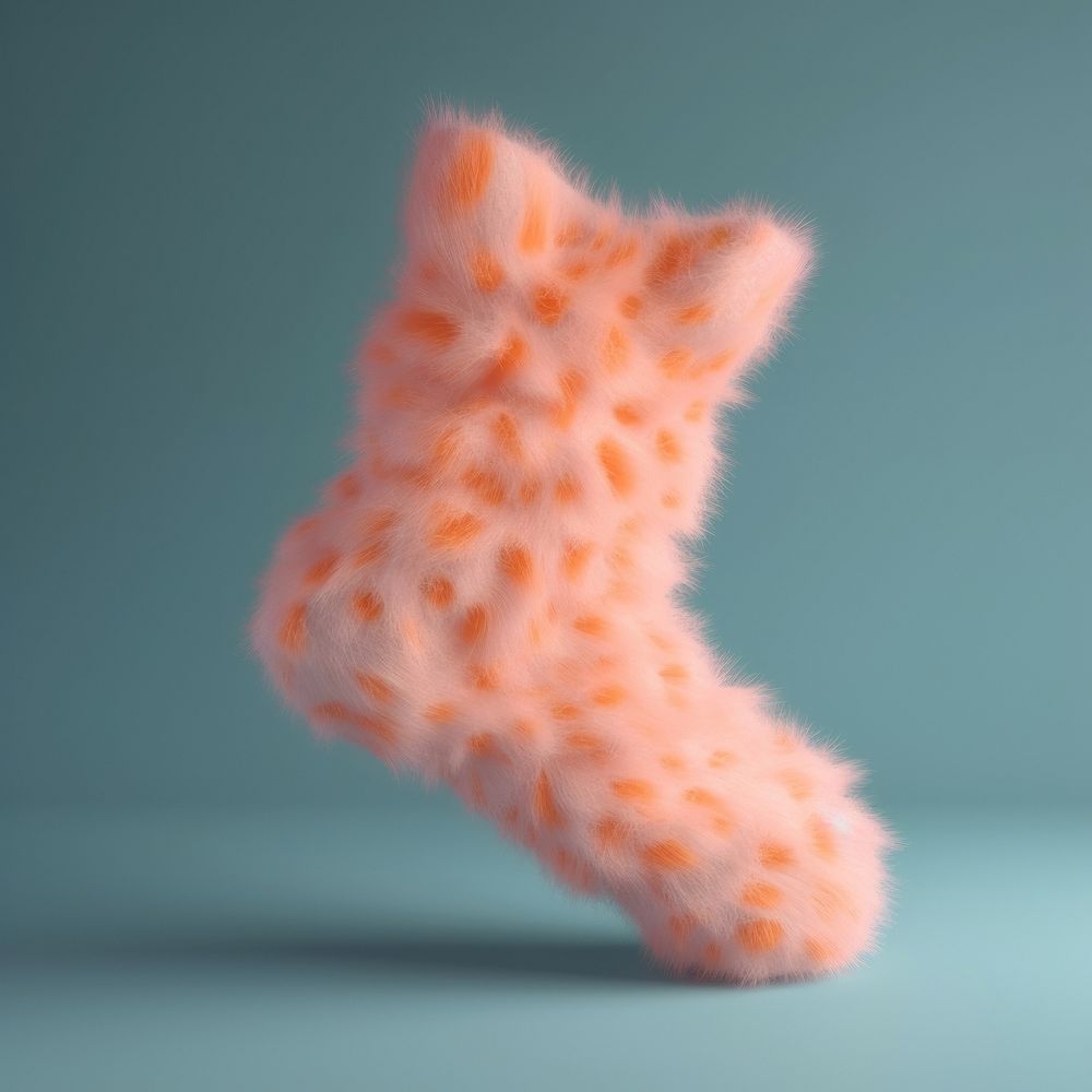 Fluffy leopard socks softness clothing textile.