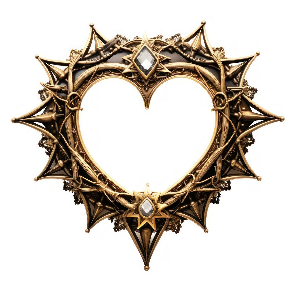 Star with Heart jewelry brooch heart.