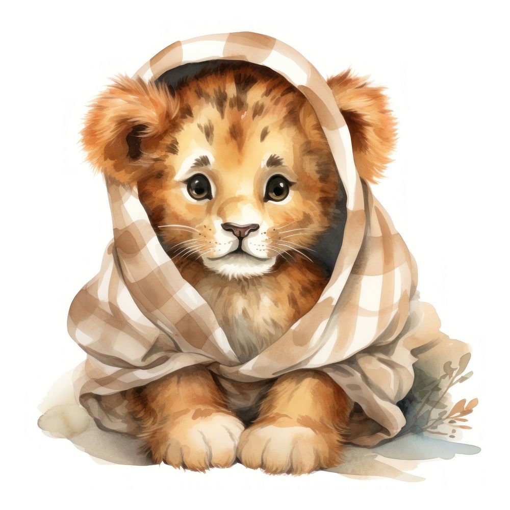 Lion Cover with blanket cartoon mammal animal.