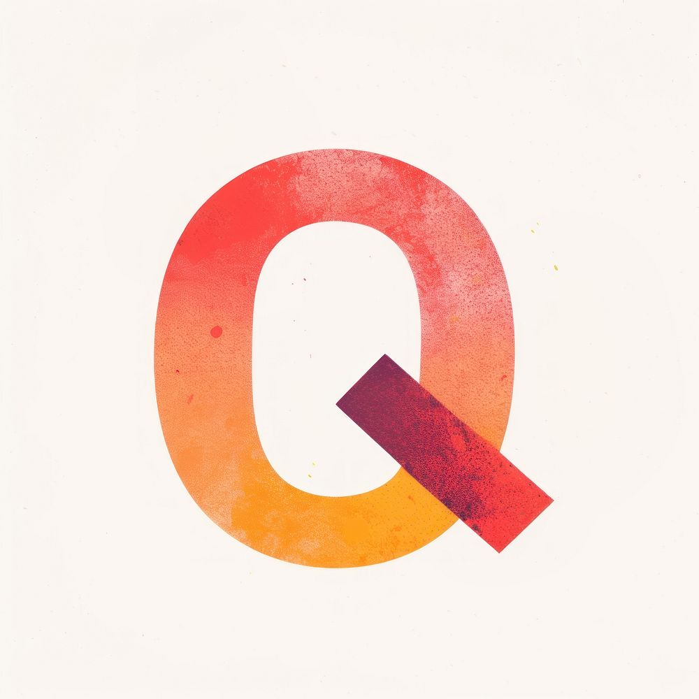 Letters Q text symbol number.