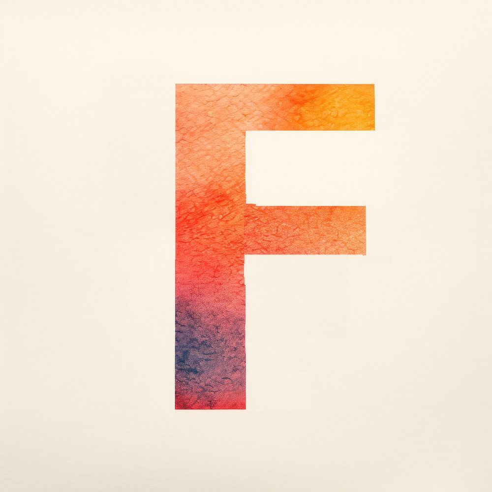 Letters F art number text.