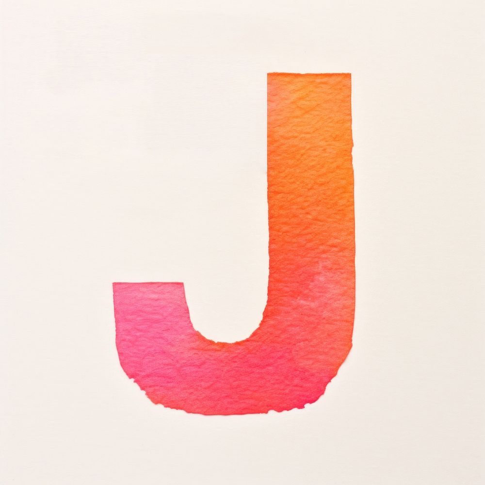 Letters J number text art.