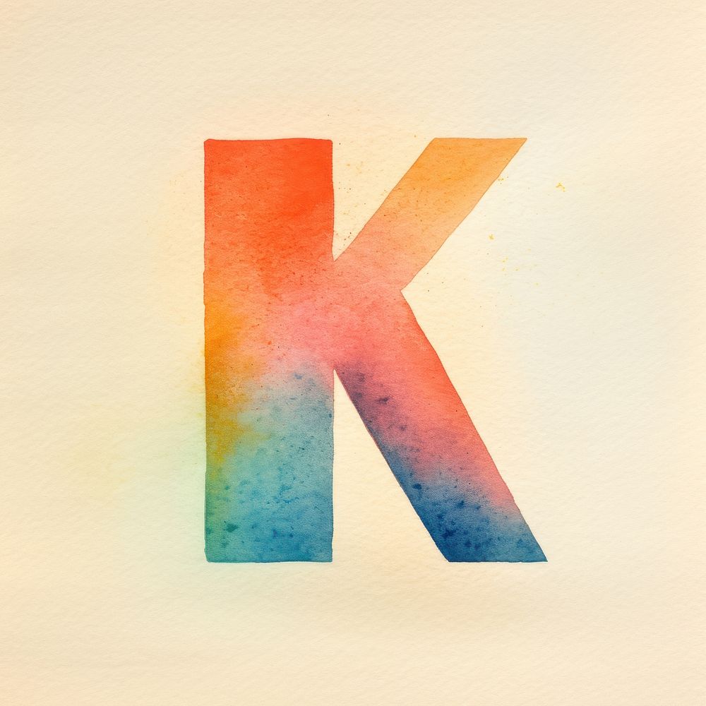 Letters K text art symbol.