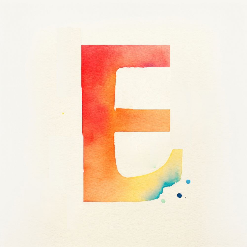 Letters E text art creativity.