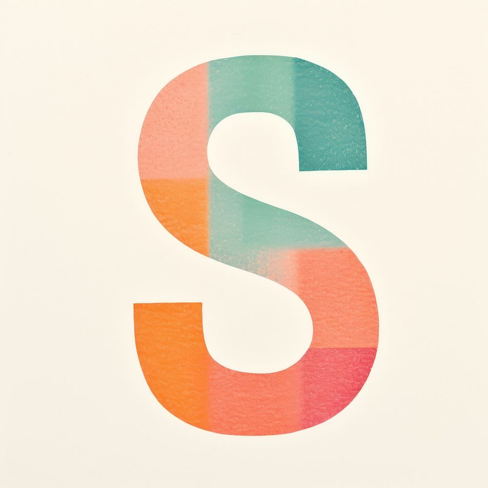 Letters s number text art.
